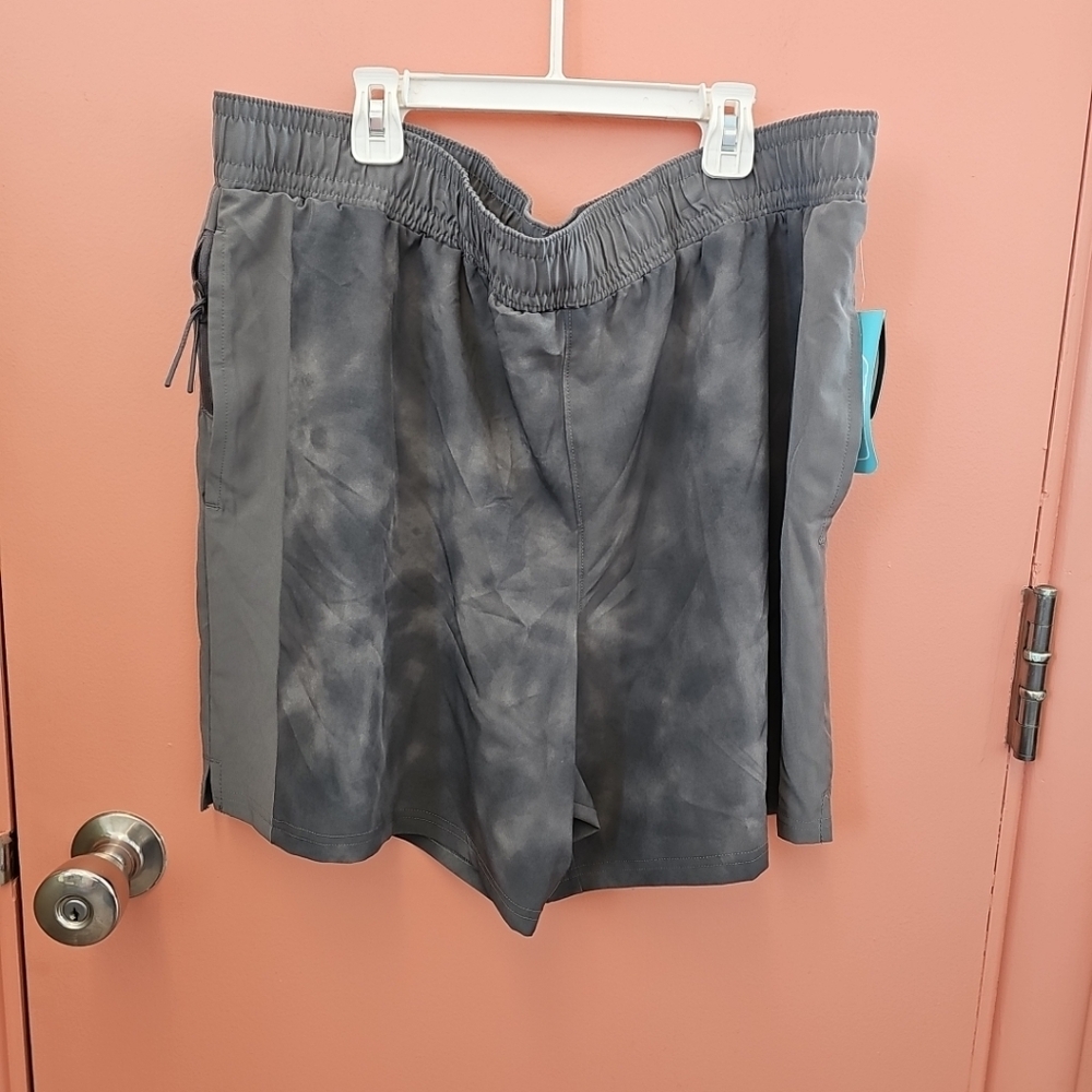 NWT MTA Sport Men's Size XXL Gray Active Shorts Fast Dri Stretch Drawstring
